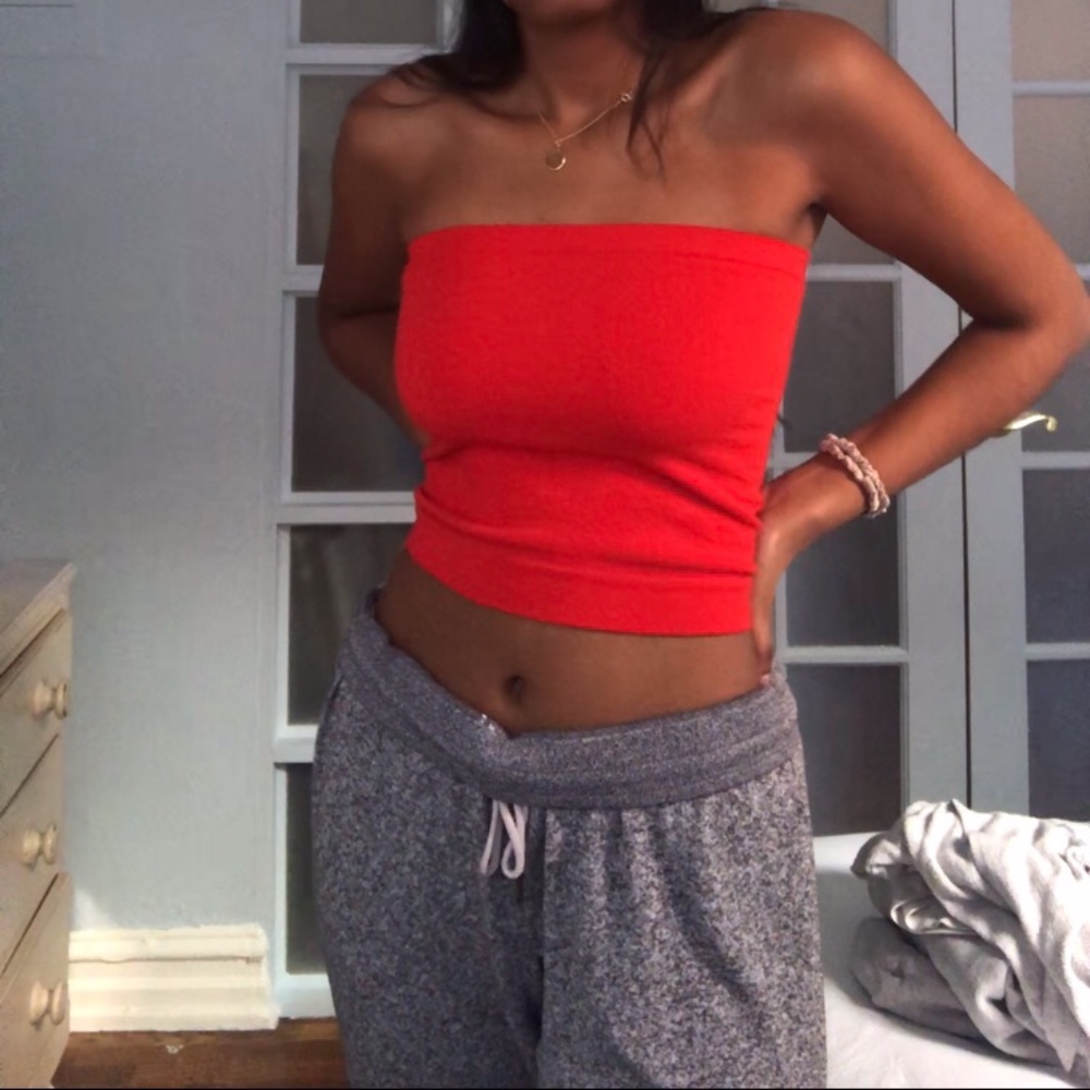 Urban Outfitters Bright Red Tube Top